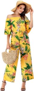 Yellow floral jumpsuit |Top 10 summer jumpsuits for women-which style will you pick?