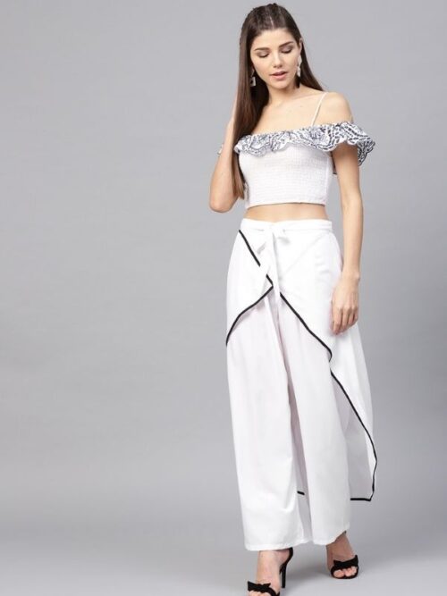Flared Crop Top With Culotte