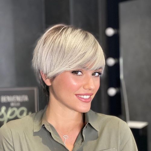 Smooth side Pixie hairstyle for women