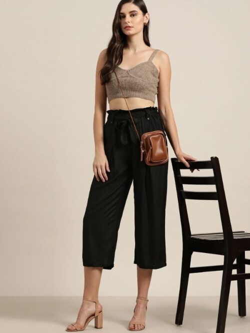 Embellished Crop Top With cute Cullotte