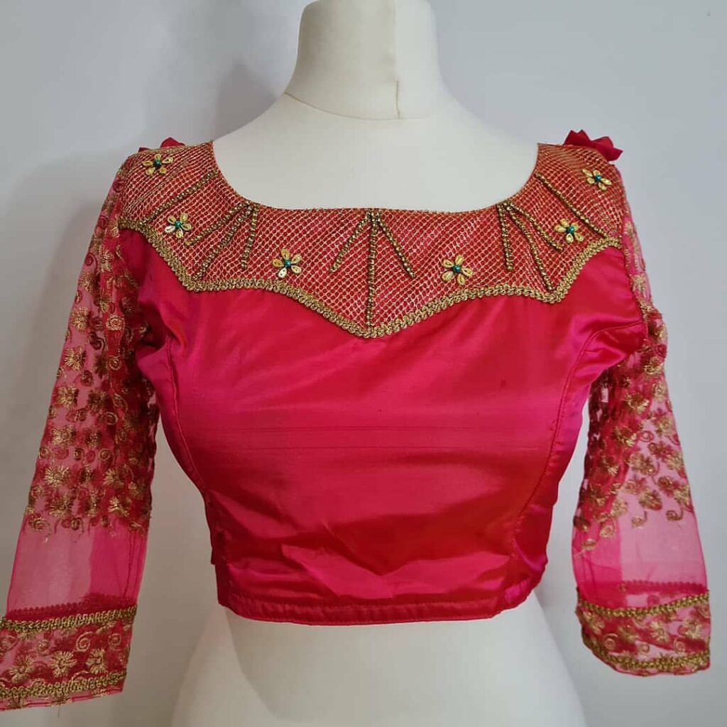 Colored Blouse Designs For Wedding