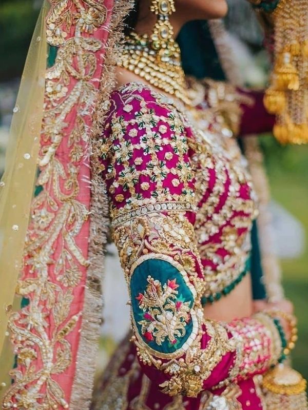 Heavy Embroidered Bridal Blouse Design